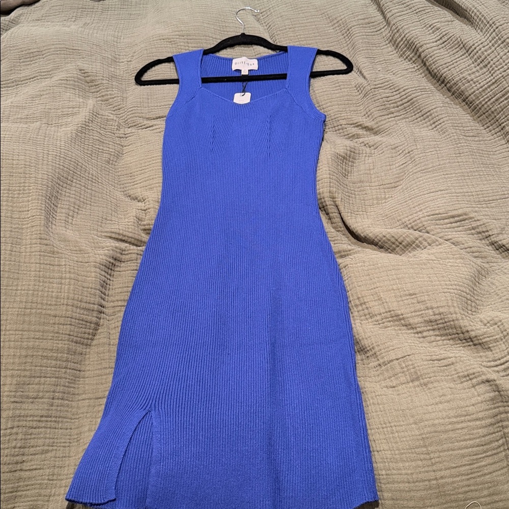 NWT Blue Sleeveless Knit Dress
